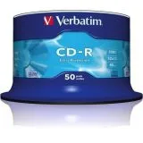 Диск CD-R 700Mb Verbatim 52x Cake 50 pcs Extra упаковка 50шт, цена за 1шт (43351)