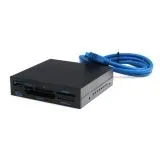 Картридер внутренний 3.5" + USB3.0 1 порт, Gembird, черный (FDI2-ALLIN1-03-B)