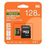 Карта памяти MicroSDXC 128GB Class 10 UHS-I U3 V30 + адаптер (ADATA Speed Plus) (UD128GUI3V30A2SP-RA1)