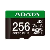 Карта памяти MicroSDXC 256GB Class 10 UHS-I U3 V30 + адаптер (ADATA Speed Plus) (UD256GUI3V30A2SP-RA1)
