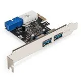 Плата расширения PCI-E x1 -> USB3.0 x2 port + 19pin внутр. (ExeGate, EXE-342) (EX296209RUS)