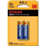 Батарейка (размер AA, LR6) Kodak MAX - упаковка 2шт, цена за 2шт