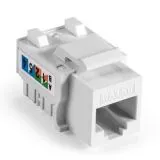 Модуль Keystone Cat 5e UTP, 90 град, неэкр., белый (ExeGate KJ-8P8C-U-C5e-90-110) (EX297341RUS)