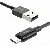 Кабель USB2.0 AM -> Micro-BM, 1m (HOCO) X23 Skilled, силикон, черный (6957531072843)