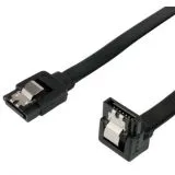 Кабель интерфейсный SATA III 0.3м, загнутый с защелкой, черный (Cablexpert) (21106)