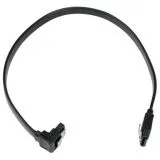 Кабель интерфейсный SATA III 0.5м, загнутый с защелкой, черный (Cablexpert) (21107)