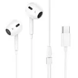 Наушники с микрофоном HOCO M101 Max Crystal, белый, Type-C (6931474782441)