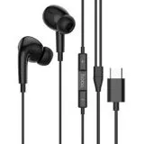 Наушники с микрофоном HOCO M101 Pro Crystal, черный, Type-C (6931474782397)