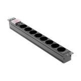Блок розеток в серверную стойку 19", без кабеля питания, 8 Schuko, 10A (LANMASTER) (TWT-PDU19-10A8P)