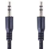 Кабель Audio AUX 3.5мм (m) -> 3.5мм (m) 1м (Rexant), черный в оплётке (18-4071)