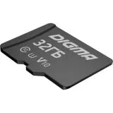 Карта памяти MicroSDHC 32Gb Class 10 UHS-I U1 + адаптер (Digma) (DGFCA032A01)