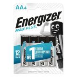 Батарейка (размер AA, LR6) Energizer Max Plus - упаковка 4 шт, цена за 4шт