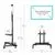 Мобильная стойка 50"-86" высота 1350-1650 мм (ONKRON, TS1881) черный (TS1881 BLACK), фото 3
