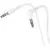 Кабель Audio AUX 3.5мм (m) -> 3.5мм (m) 1м (Borofone, BL10) угловой, белый (6974443382174)