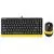 Клавиатура+мышь A4 Fstyler F1110 USB Multimedia, черный/желтый (F1110 BUMBLEBEE)