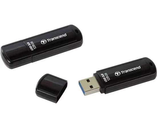 USB Flash-накопитель 128Gb USB 3.0 (Transcend, JetFlash 700) черный (TS128GJF700)