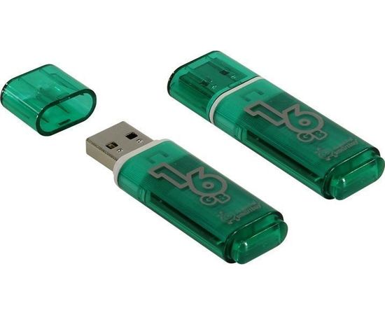 USB Flash-накопитель 16Gb (SmartBuy, Glossy) Green (SB16GBGS-G)