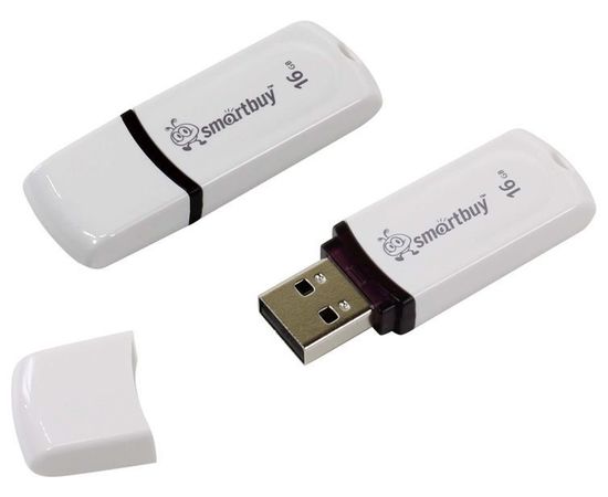 USB Flash-накопитель 16Gb (SmartBuy, Paean) White (SB16GBPN-W)