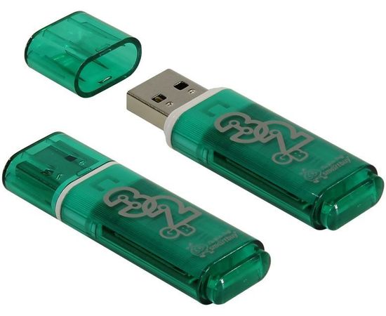 USB Flash-накопитель 32Gb (SmartBuy, Glossy) Green (SB32GBGS-G)