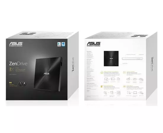 Внешний привод DVD-RW ASUS SDRW-08U9M-U/BLK/G/AS Black, Цвет: Чёрный, фото 4