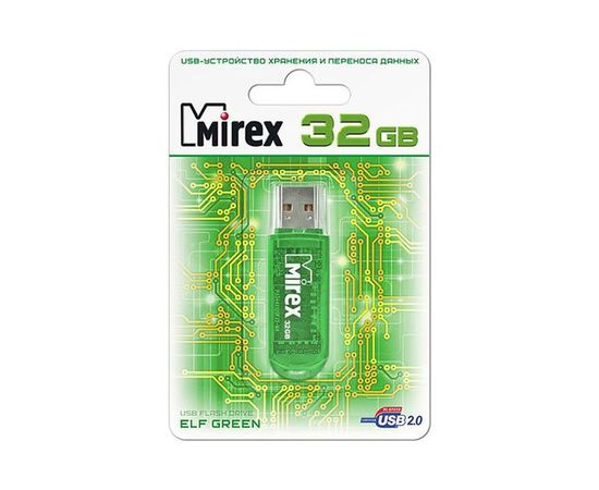 USB Flash-накопитель 32Gb (Mirex, Elf) зеленый (13600-FMUGRE32)
