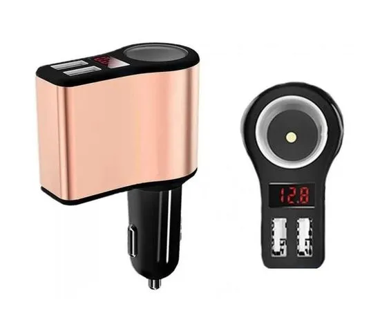 Разветвитель автоприкуривателя HOCO Z10, черный, 1 розетка + 2 USB (Z10 BLK), фото 2