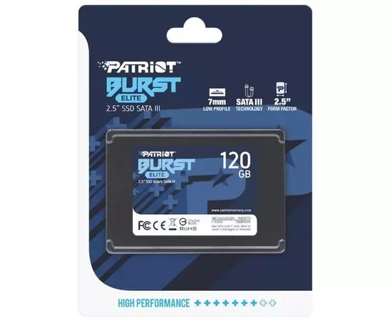 Накопитель SSD 120Gb Patriot Burst Elite (PBE120GS25SSDR), фото 2