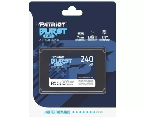 Накопитель SSD 240Gb Patriot Burst Elite (PBE240GS25SSDR), фото 2