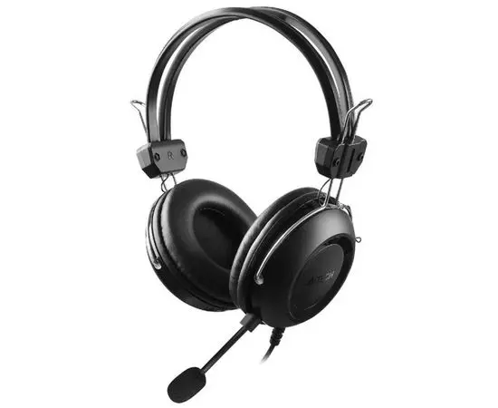 Наушники с микрофоном A4 Tech HU-35, USB, черный