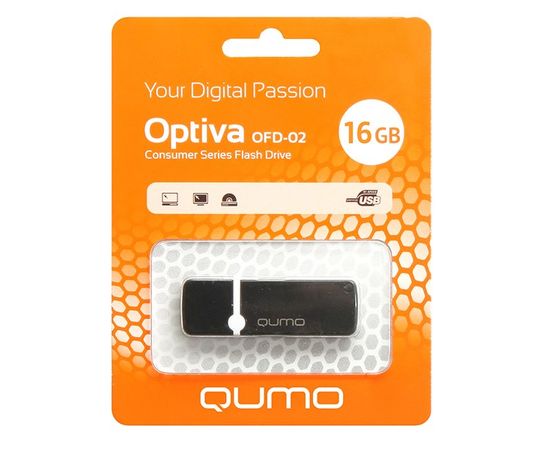 USB Flash-накопитель 16Gb (QUMO, Optiva 02) черный (QM16GUD-OP2-black)