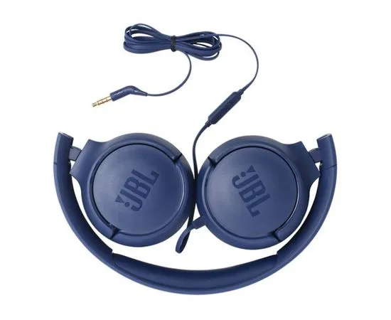 Наушники с микрофоном JBL T500 Blue, синий (JBLT500BLU), фото 3