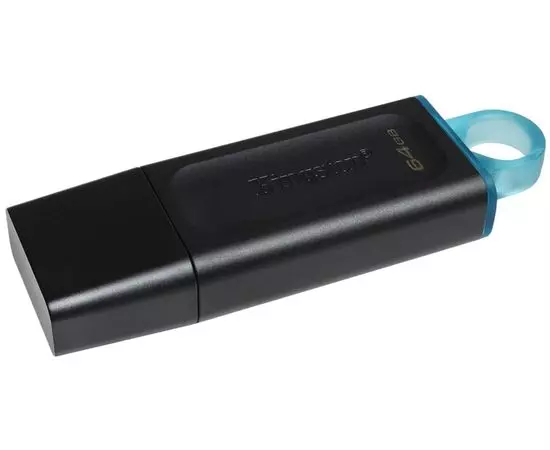 USB Flash-накопитель 64Gb USB 3.2 (KINGSTON, DataTraveler Exodia) Black/Teal, черный/бирюзовый (DTX/64GB), фото 2