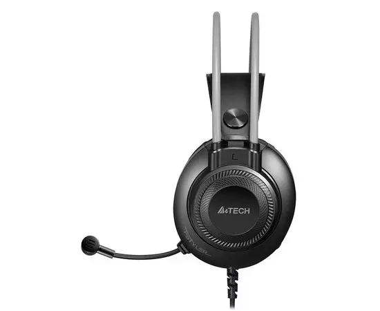 Наушники с микрофоном A4 Tech Fstyler FH200U, USB, черный/серый (FH200U GREY), фото 2