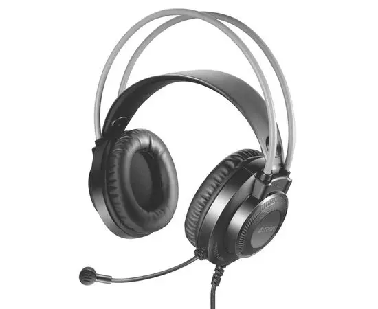 Наушники с микрофоном A4 Tech Fstyler FH200U, USB, черный/серый (FH200U GREY), фото 3