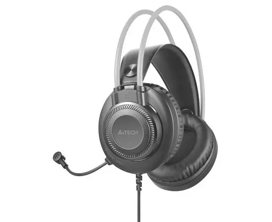 Наушники с микрофоном A4 Tech Fstyler FH200U, USB, черный/серый (FH200U GREY), фото 4