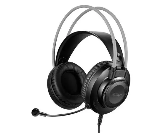Наушники с микрофоном A4 Tech Fstyler FH200U, USB, черный/серый (FH200U GREY)