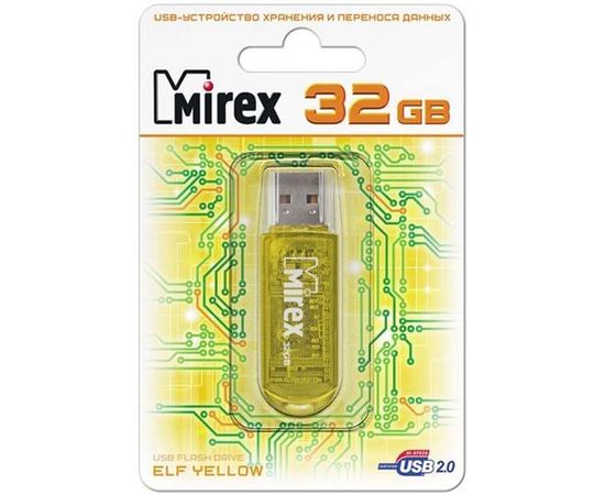 USB Flash-накопитель 32Gb (Mirex, Elf) желтый (13600-FMUYEL32)