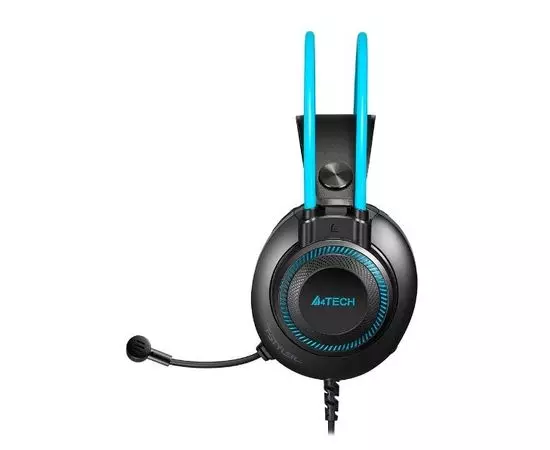 Наушники с микрофоном A4 Tech Fstyler FH200I, черный/голубой (FH200I BLUE), фото 2