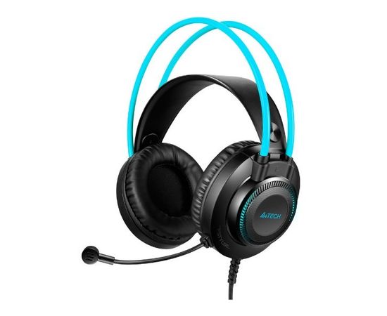 Наушники с микрофоном A4 Tech Fstyler FH200I, черный/голубой (FH200I BLUE)