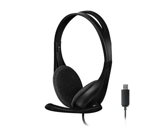 Наушники с микрофоном A4 Tech HU-9, USB, черный (HU-9 BLACK)