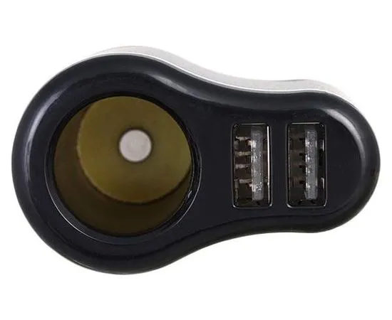 Разветвитель автоприкуривателя Wiiix TR-11U2, 1 розетка, 2xUSB 5V 2A, фото 2