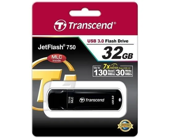 USB Flash-накопитель 32Gb USB 3.0 (Transcend, JetFlash) (TS32GJF750K)