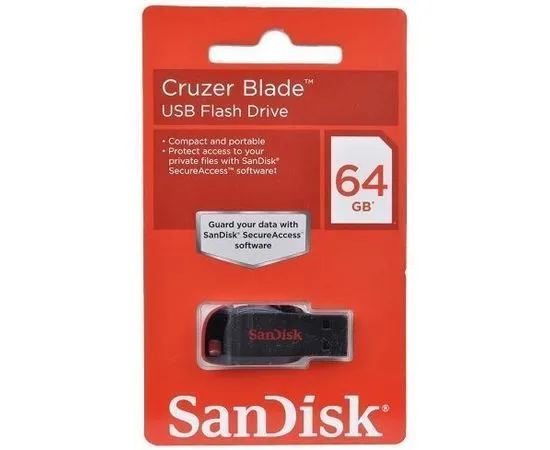Флеш память SanDisk 64GB CZ50 Cruzer Blade (SDCZ50-064G-B35)