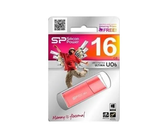 Флеш память Silicon Power 16Gb Ultima U06 Pink (SP016GBUF2U06V1P)