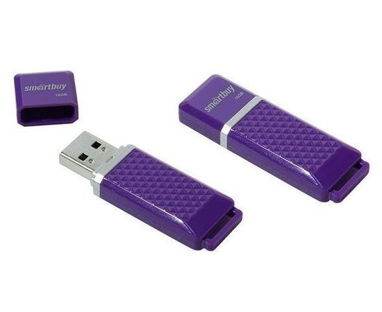 USB Flash-накопитель 16Gb (SmartBuy, Quartz) Violet (SB16GBQZ-V)