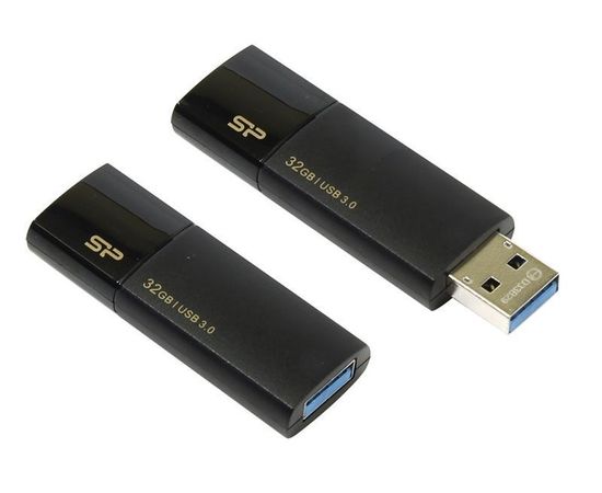 USB Flash-накопитель 32Gb USB 3.0 (Silicon Power, Blaze series B05) Black (SP032GBUF3B05V1K)