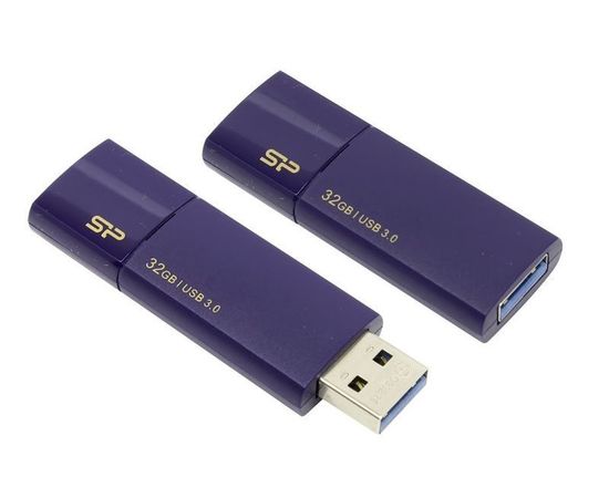 USB Flash-накопитель 32Gb USB 3.0 (Silicon Power, Blaze series B05) Blue (SP032GBUF3B05V1D)