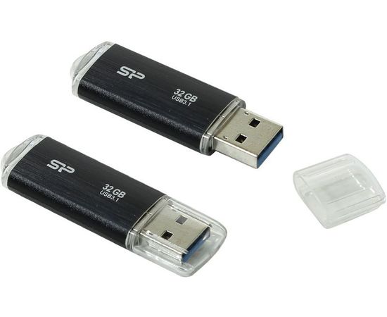 USB Flash-накопитель 32Gb USB 3.0 (Silicon Power, Blaze series B02) Black (SP032GBUF3B02V1K)
