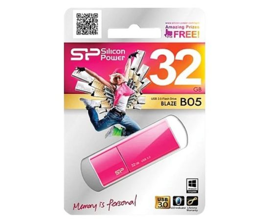 USB Flash-накопитель 32Gb USB 3.0 (Silicon Power, Blaze series B05) Pink (SP032GBUF3B05V1H)