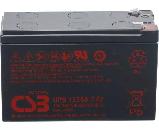Батарея для ИБП, 12V, 7.5Ah (CSB) (UPS12360 7 F2)